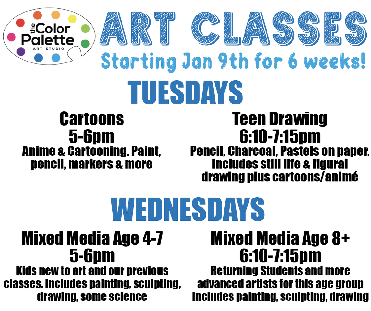 Winter 2024 Art Classes The Color Palette