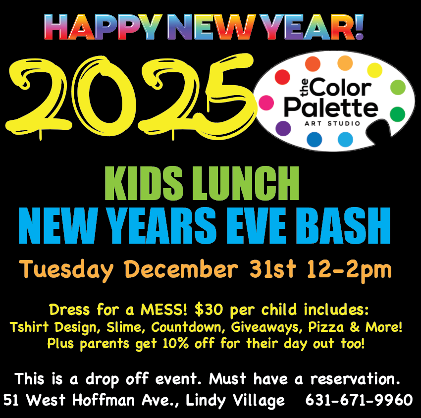 2025 New Years Eve Kids Day Out Lunch